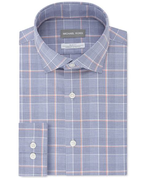 michael kors slim-fit airsoft non-iron stretch dress shirt|macy's airsoft slim fit.